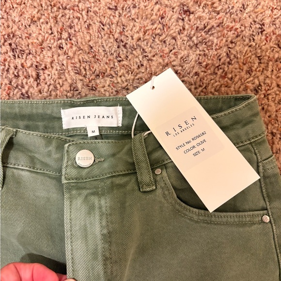 Great Risen Olive Denim Skirt - Picture 4 of 4